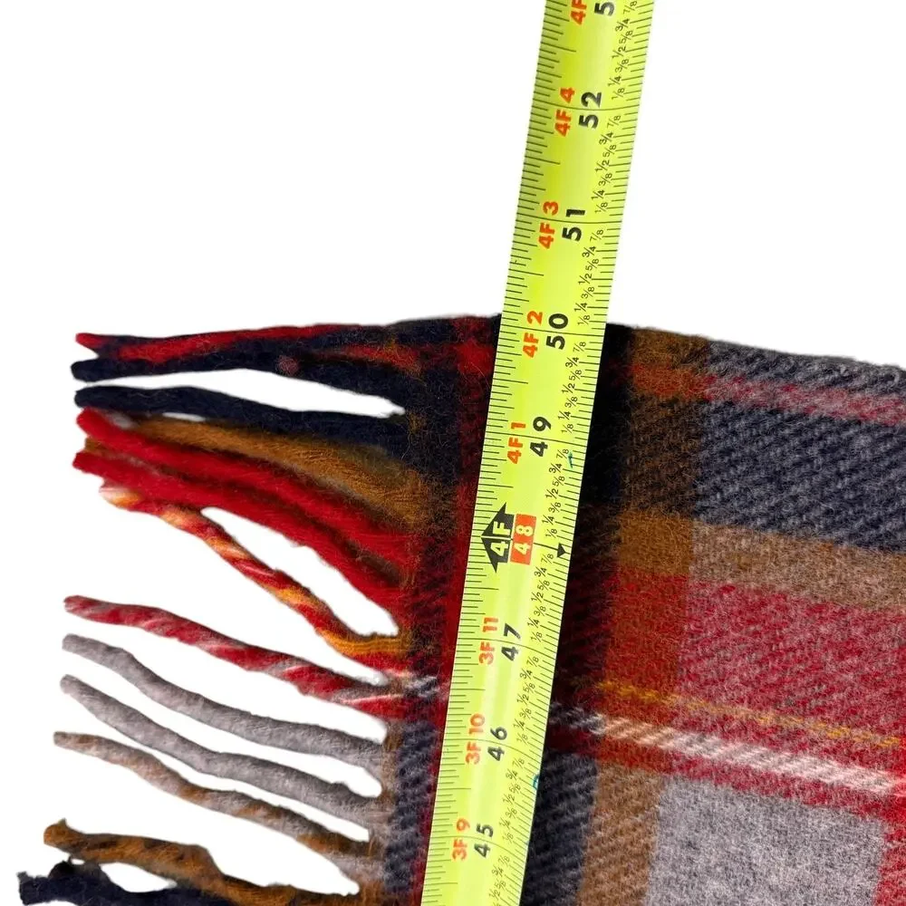 vintage pendleton pure virgin wool throw blanket made in usa red flannel 66